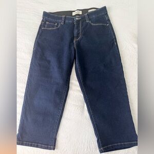 Angels Dark Blue Straight Crop Jeans